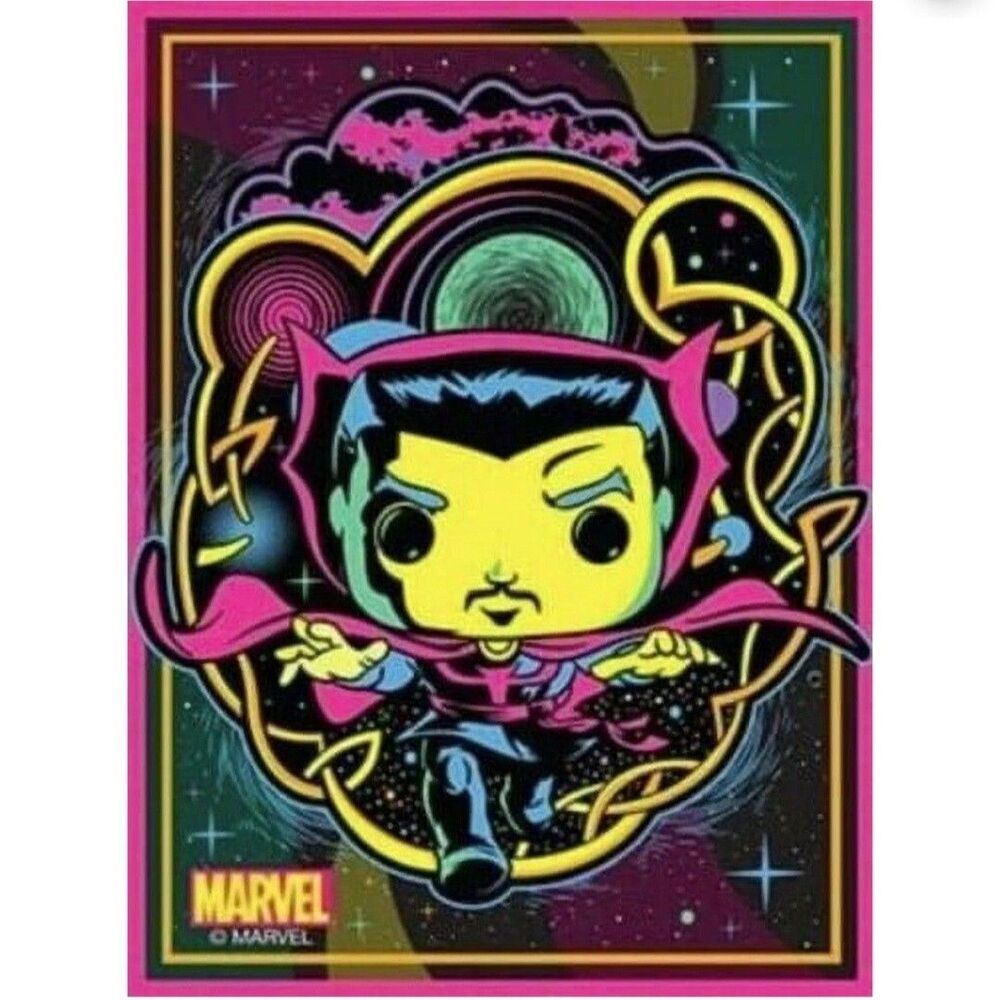 Funko Pop Marvel Doctor Strange Black Light Poster Fuzzy Felt Flocked NEW SEALED